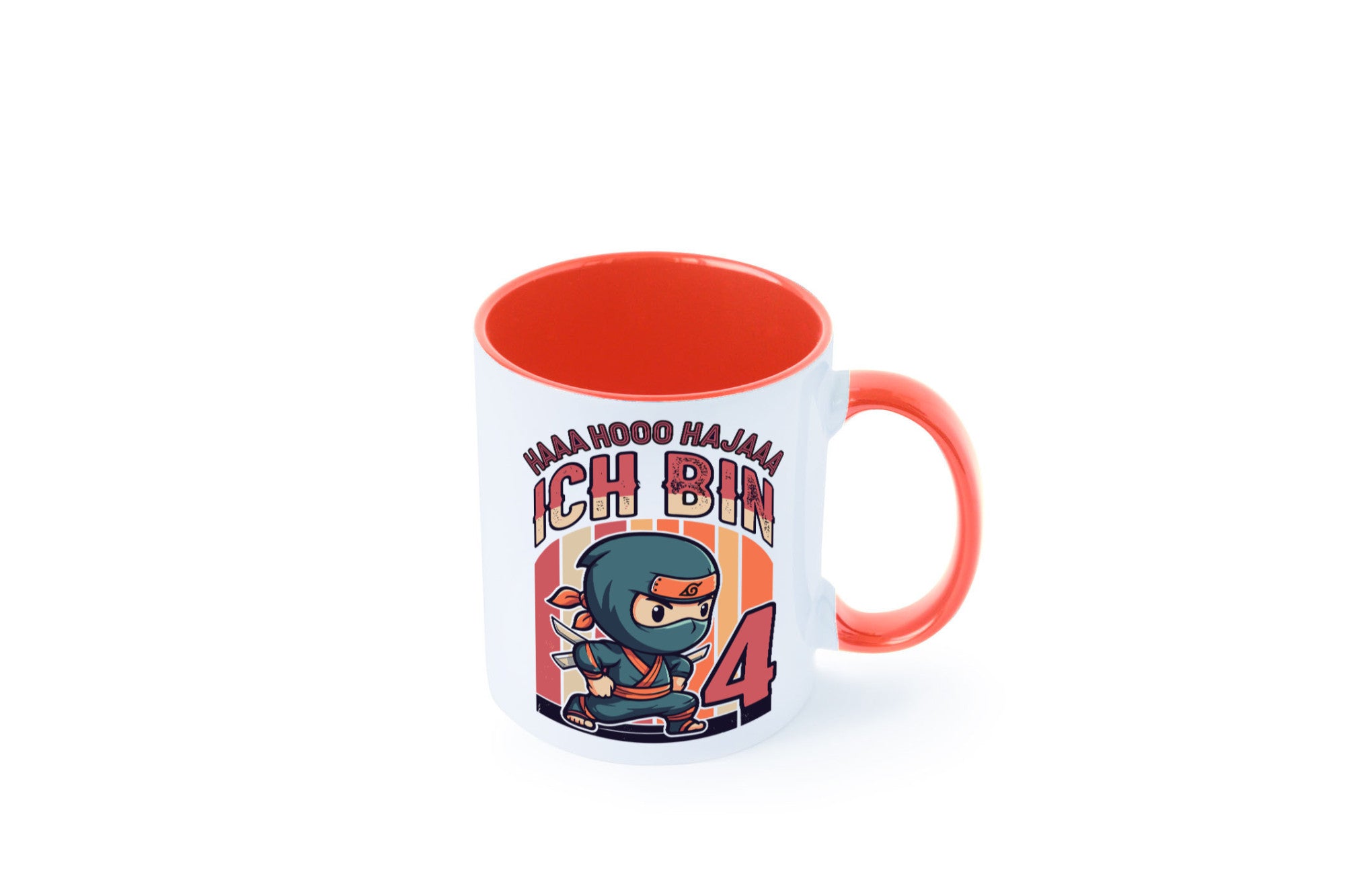 4. Geburtstag | Ninja Junge 4 Jahre lustiger Spruch Geschenk Geschenkidee Tasse