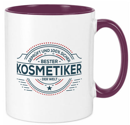 Geprüft und sicher: Kosmetiker | Kosmetik Stylist Geschenk Humor Geschenkidee Tasse