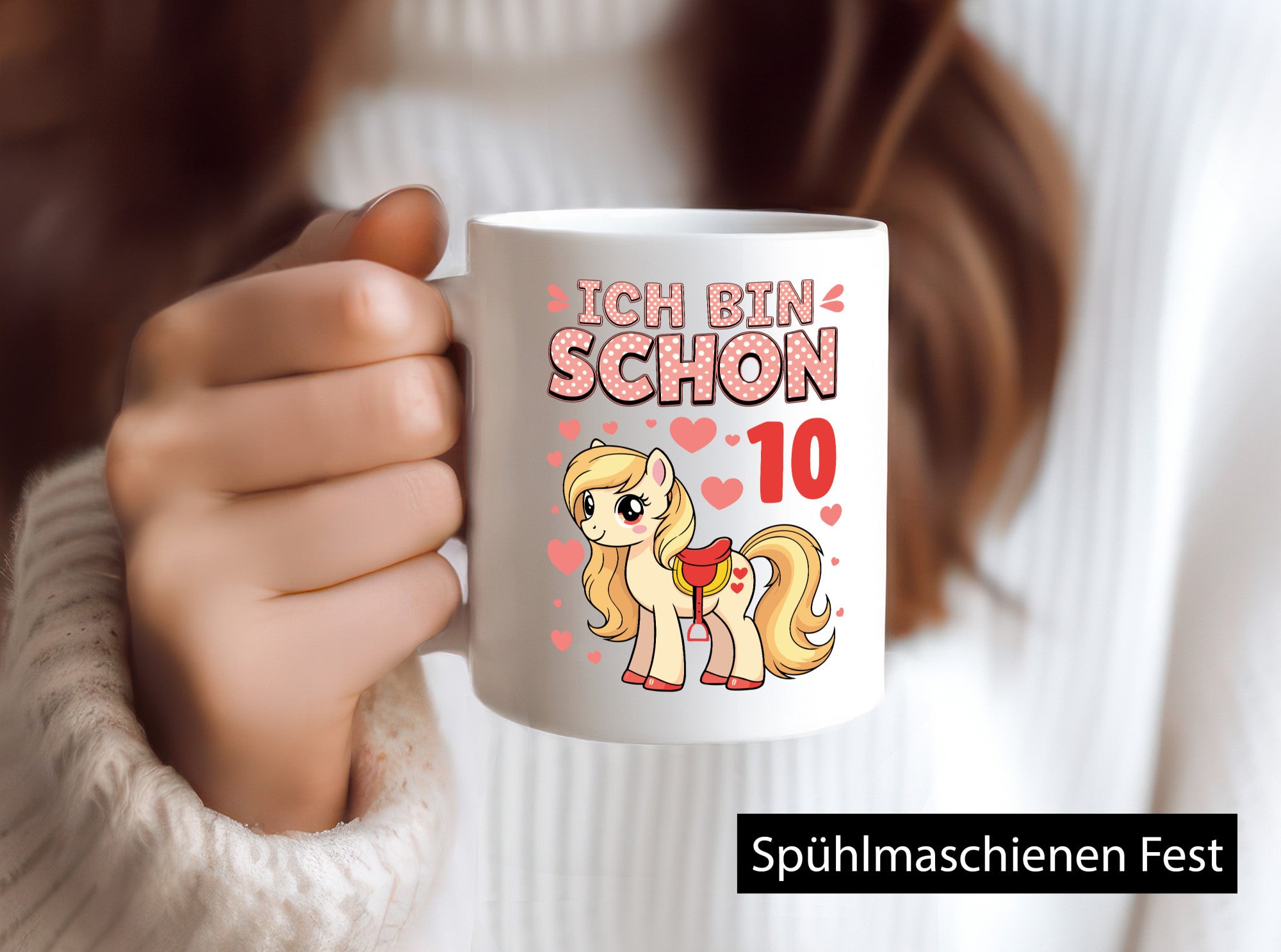 10. Geburtstag | 10 Jahre Mädchen Reiten Pony Geschenk Geschenkidee lustiger