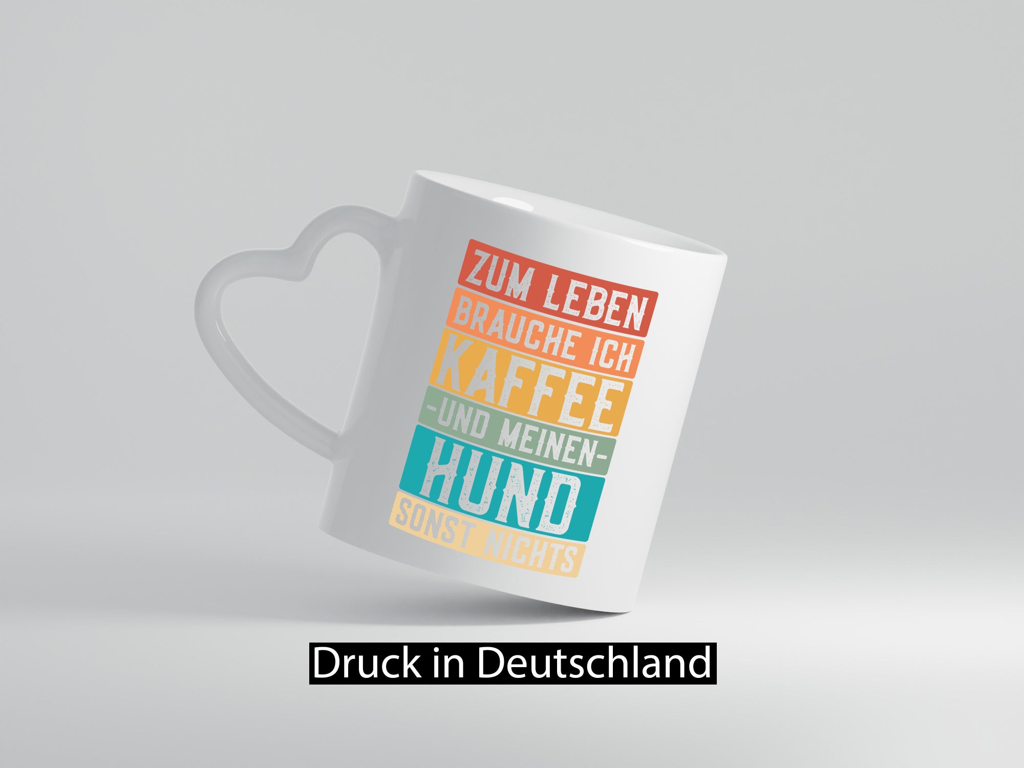 Zum Leben brauche ich Kaffee und meinen Hund, sonst nichts. Lustiger Spruch