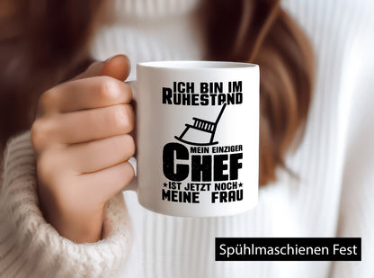 Ich bin im Ruhestand lustig Jubiläum Geschenk Tasse