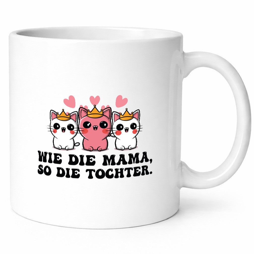 Wie die Mama, so Tochter | Katze Katzenbabies Geschenkidee Familie Humor Tasse
