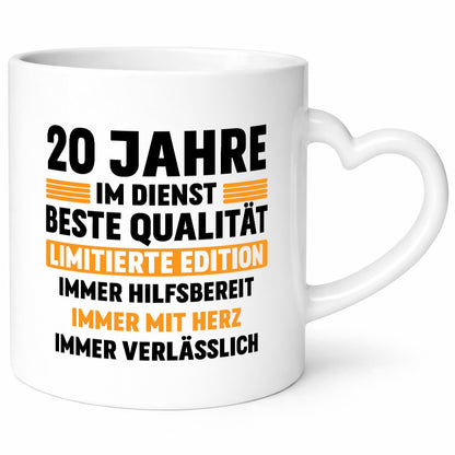 20 Jahre im Dienst | Jubiläum Arbeit v2 Geschenkidee Kollegen Büro Humor Tasse