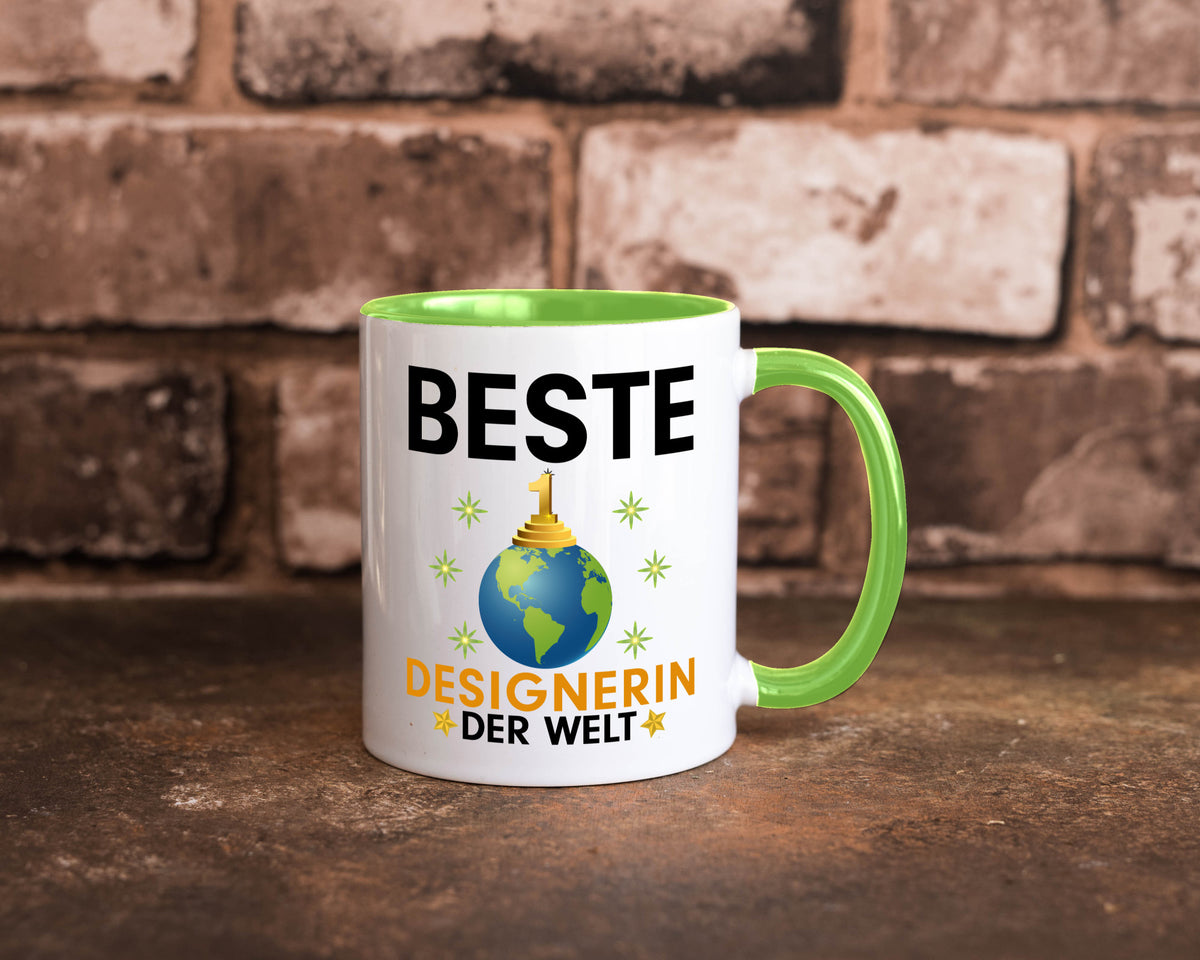 Welt Beste Designerin | Mode lustiger Spruch Geschenk Humor Geschenkidee Tasse