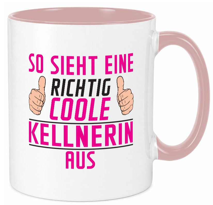 Richtig Coole Kellnerin | Beruf kellnern Bedienung lustig Arbeit Kollegen Büro Tasse