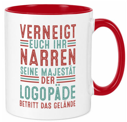 Verneigt euch: Logopäde | Sprachtherapie Geschenkidee Humor Tasse