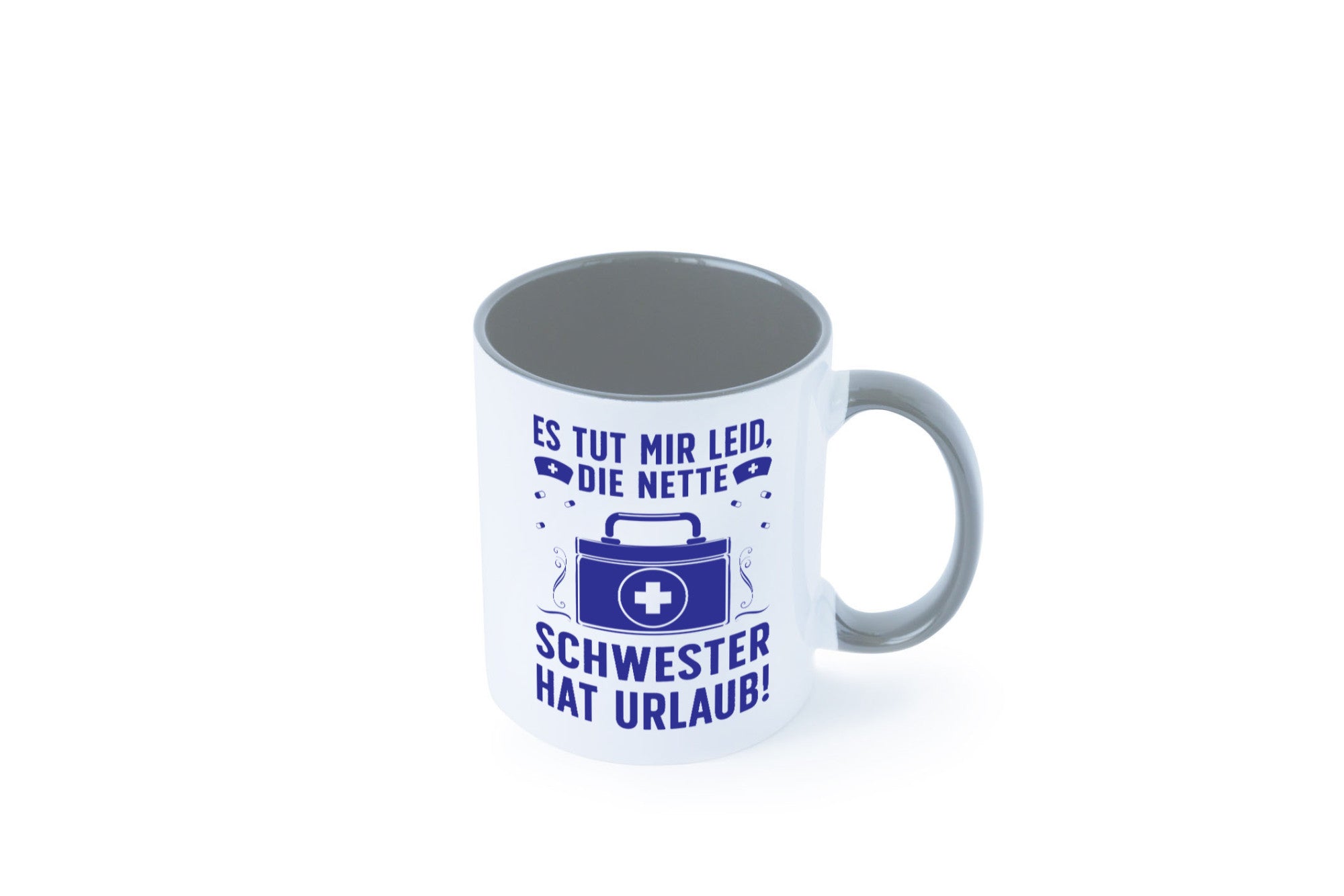 Nette Schwester hat Urlaub | Arztkoffer Tabletten lustiger Spruch Geschenk