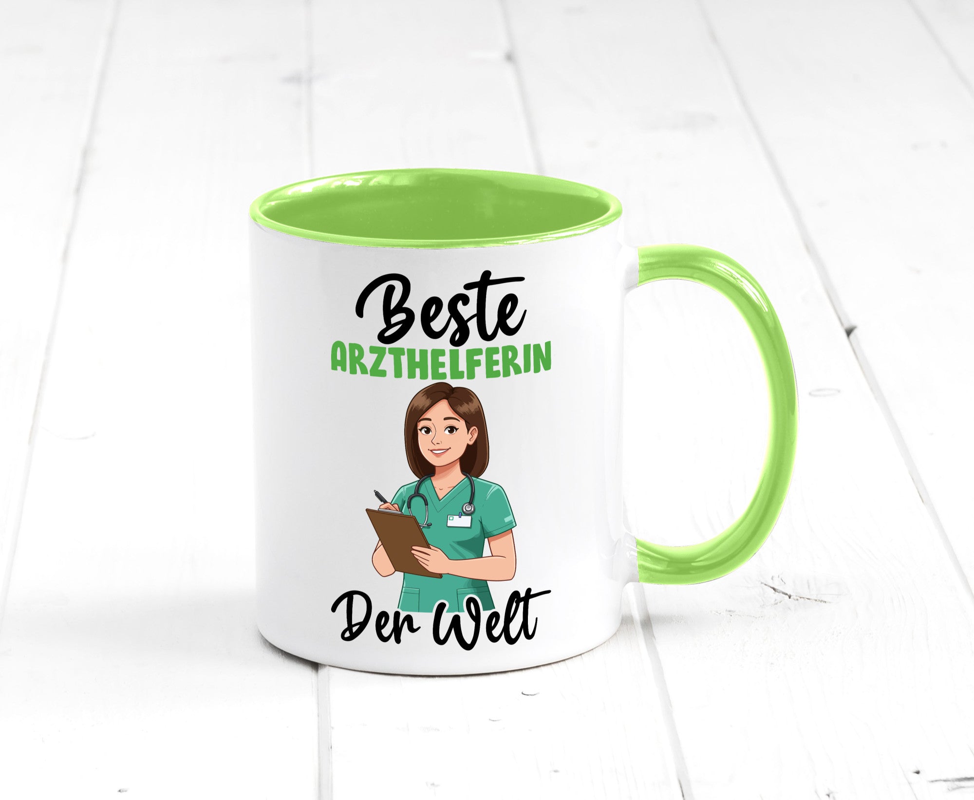 Beste Arzthelferin | Fachangestellte Medizin v2 Geschenkidee Humor Tasse