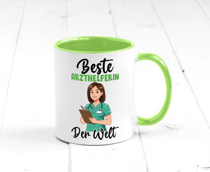 Beste Arzthelferin | Fachangestellte Medizin v2 Geschenkidee Humor Tasse