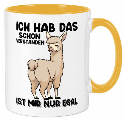 Hab ich verstanden ist mir nur egal | Lama Alpaka Geschenk Humor Geschenkidee Tasse