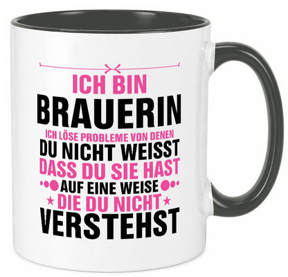 Löse Probleme: Brauerin | Bier Brauerei Geschenkidee Humor Tasse