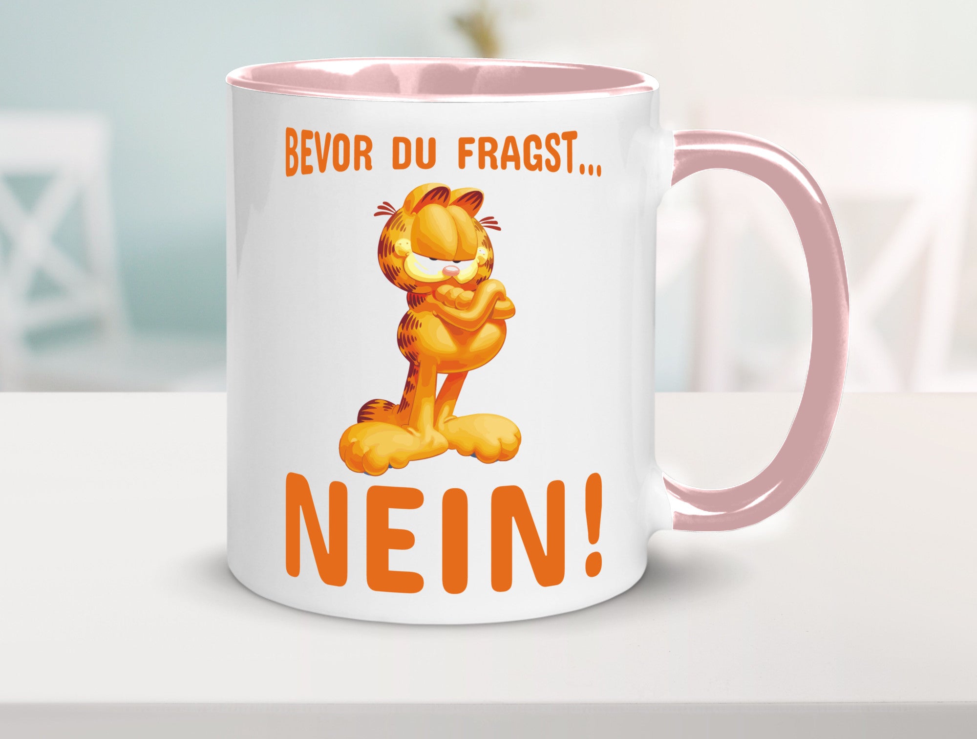 Bevor du fragst? Nein! | grimmige Katze Spruchtasse lustig Tierliebhaber Humor