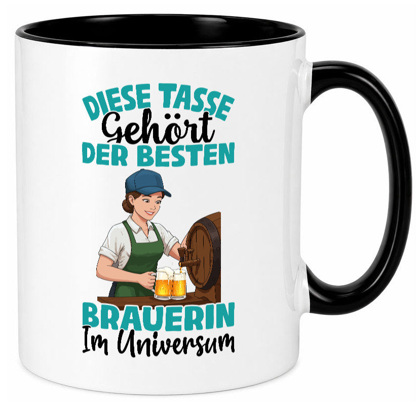 Im Universum: Brauerin | Bier Brauerei lustiger Spruch Geschenk Humor Tasse