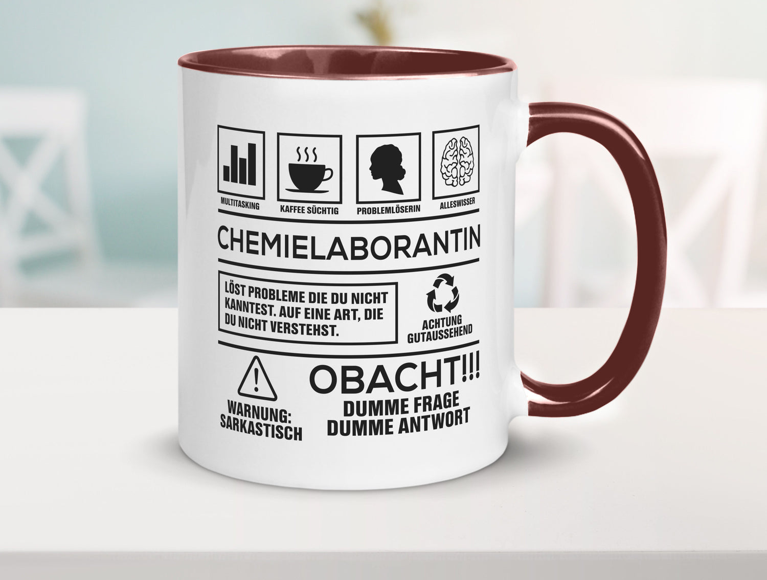 Achtung Probleme Chemielaborantin | Laborantin Chemie Geschenk Humor