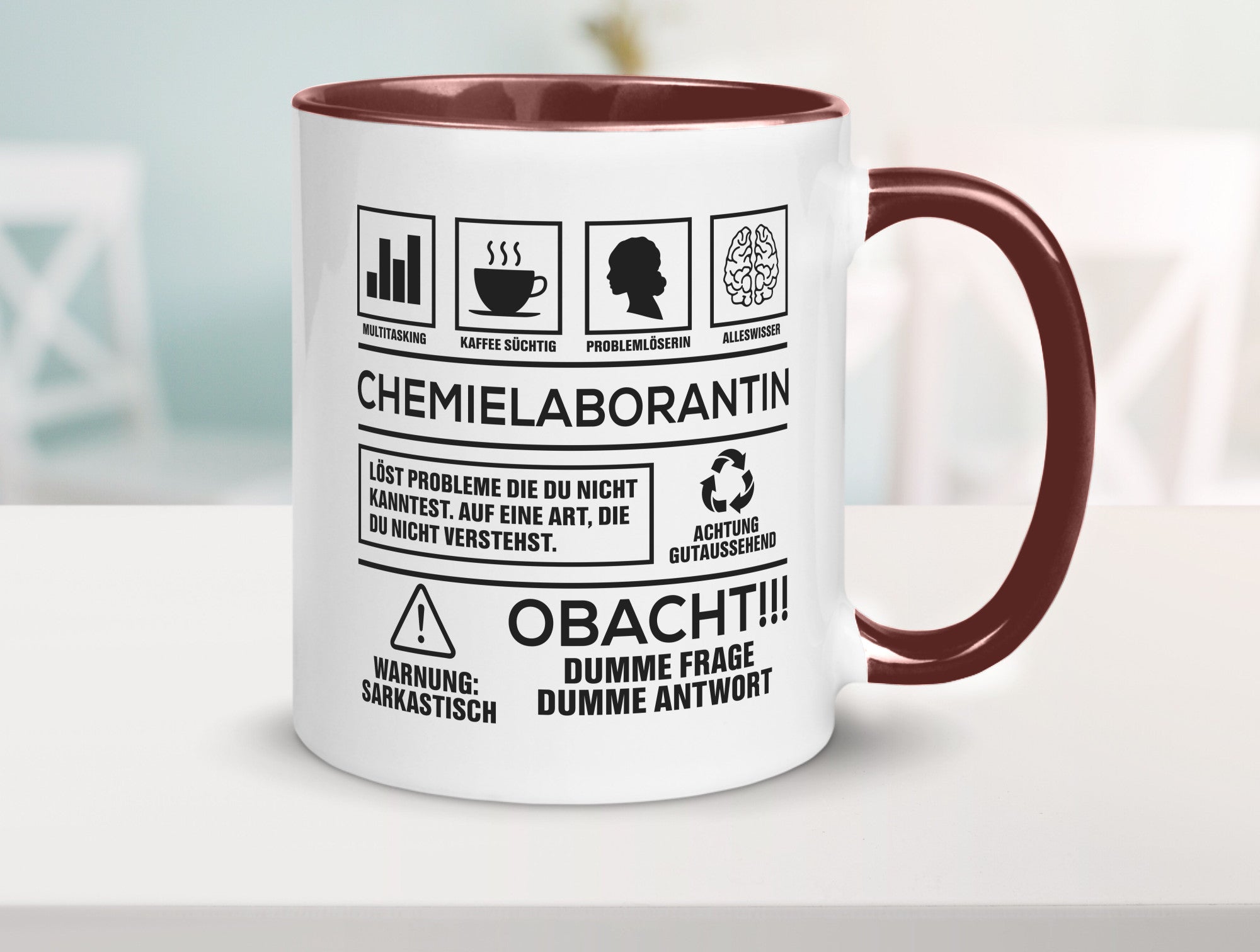 Achtung Probleme Chemielaborantin | Laborantin Chemie Geschenk Humor