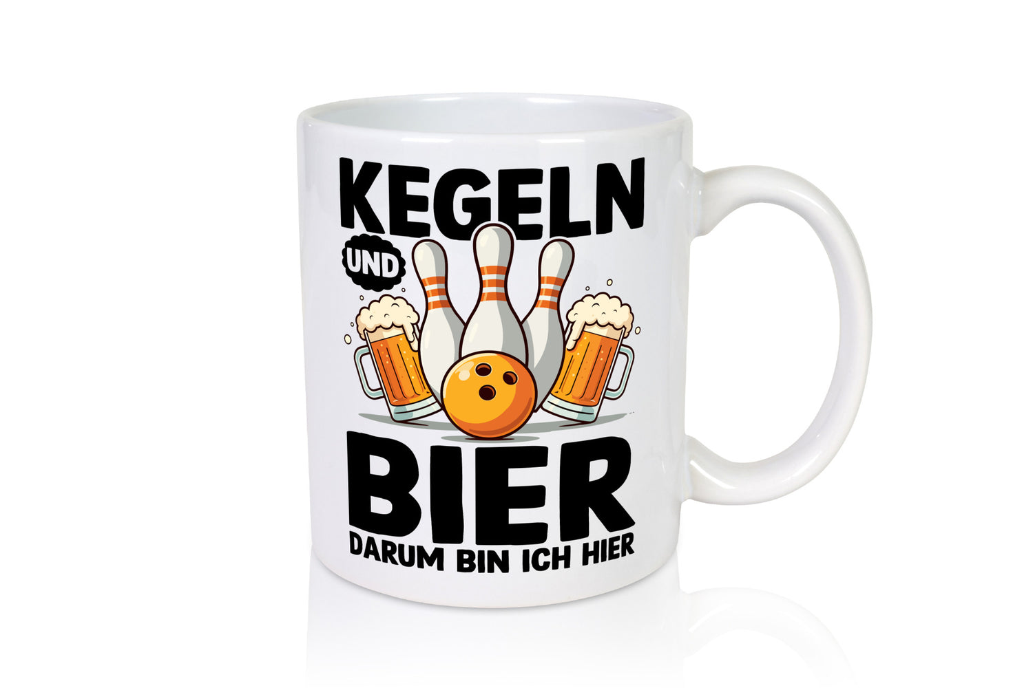 Kegeln und Bier darum bin ich hier | Bowling lustig Humor Geschenkidee Geschenk