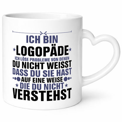 Löse Probleme: Logopäde | Sprachtherapie v2 Geschenkidee Humor Tasse
