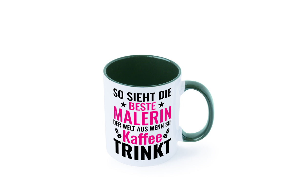 Kaffee trinkt: Malerin | Malerinnen lustiger Spruch Geschenk Humor Geschenkidee Tasse
