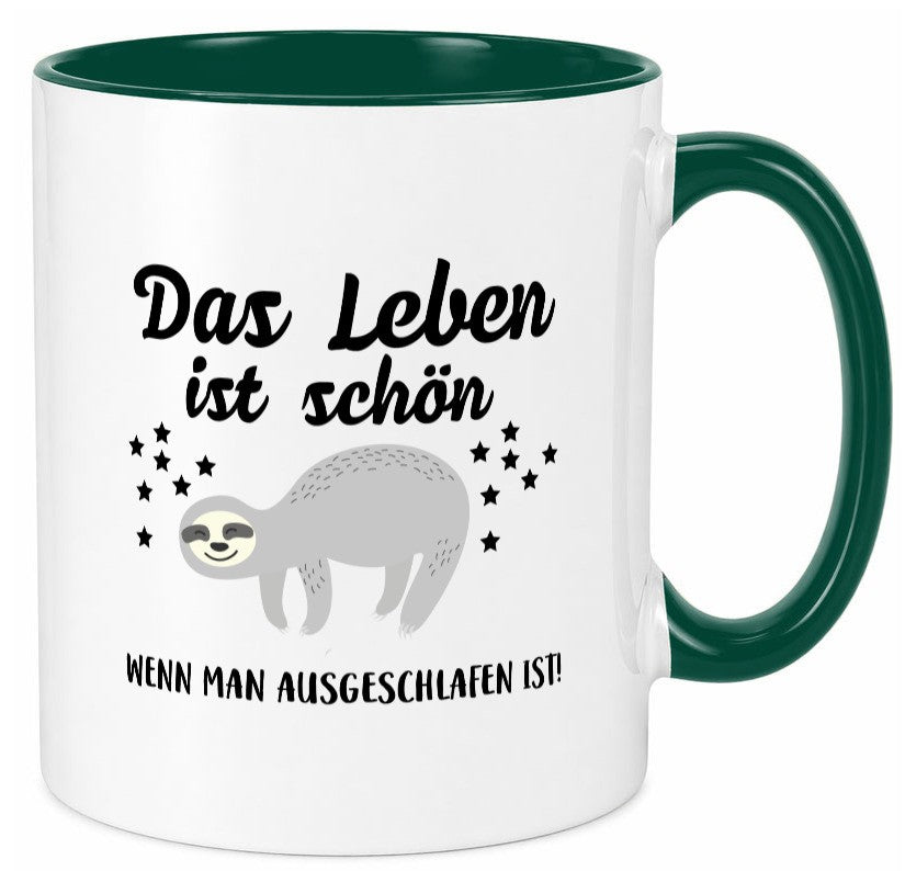 Schön ausgeschlafen | Morgenmuffel Motiv müde Geschenkidee Humor Tasse