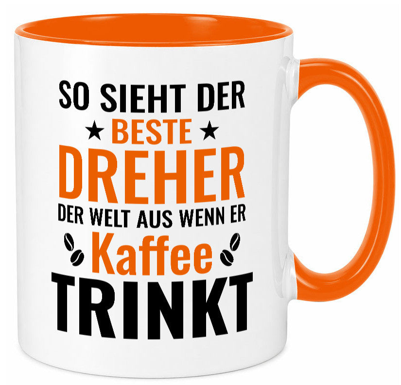 Kaffee trinkt: Dreher | Fräser Geschenkidee Humor Tasse