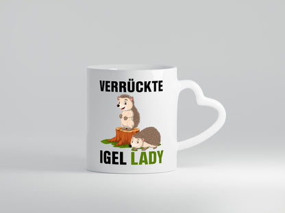 Verrückte Igel Lady | Geschenkidee Humor Tasse