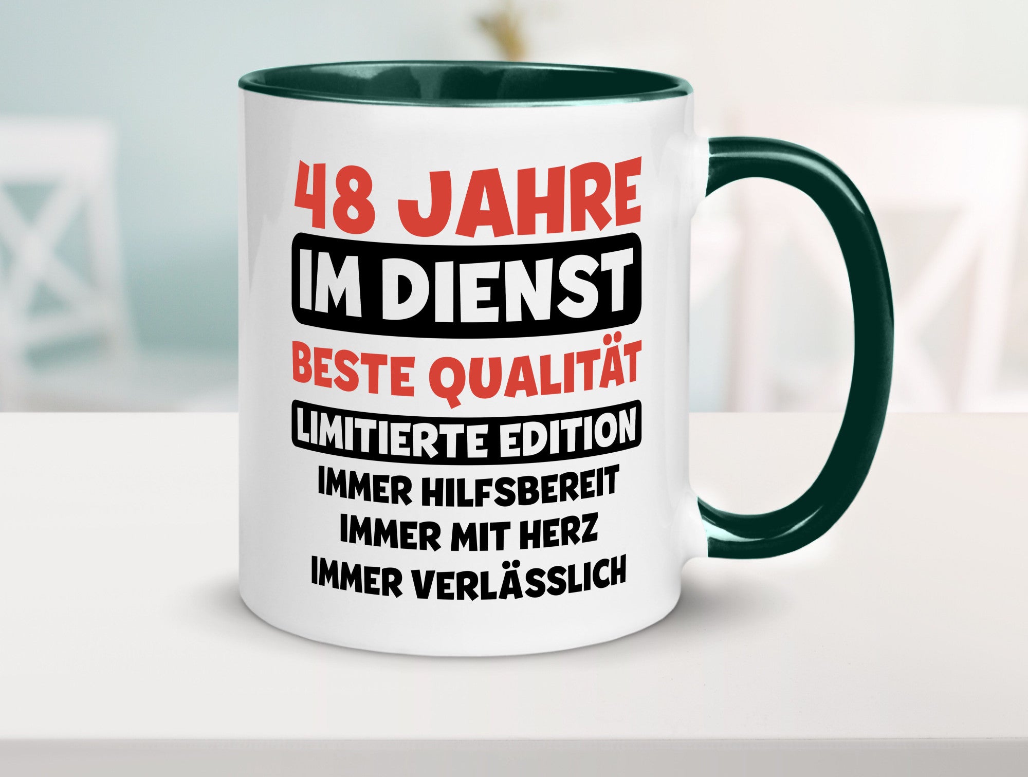 48 Jahre im Dienst | Jubiläum Arbeit v3 Humor Kollegen Büro Geschenkidee Tasse