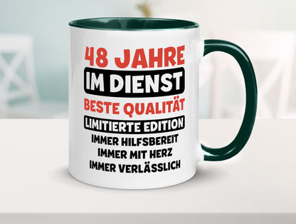 48 Jahre im Dienst | Jubiläum Arbeit v3 Humor Kollegen Büro Geschenkidee Tasse