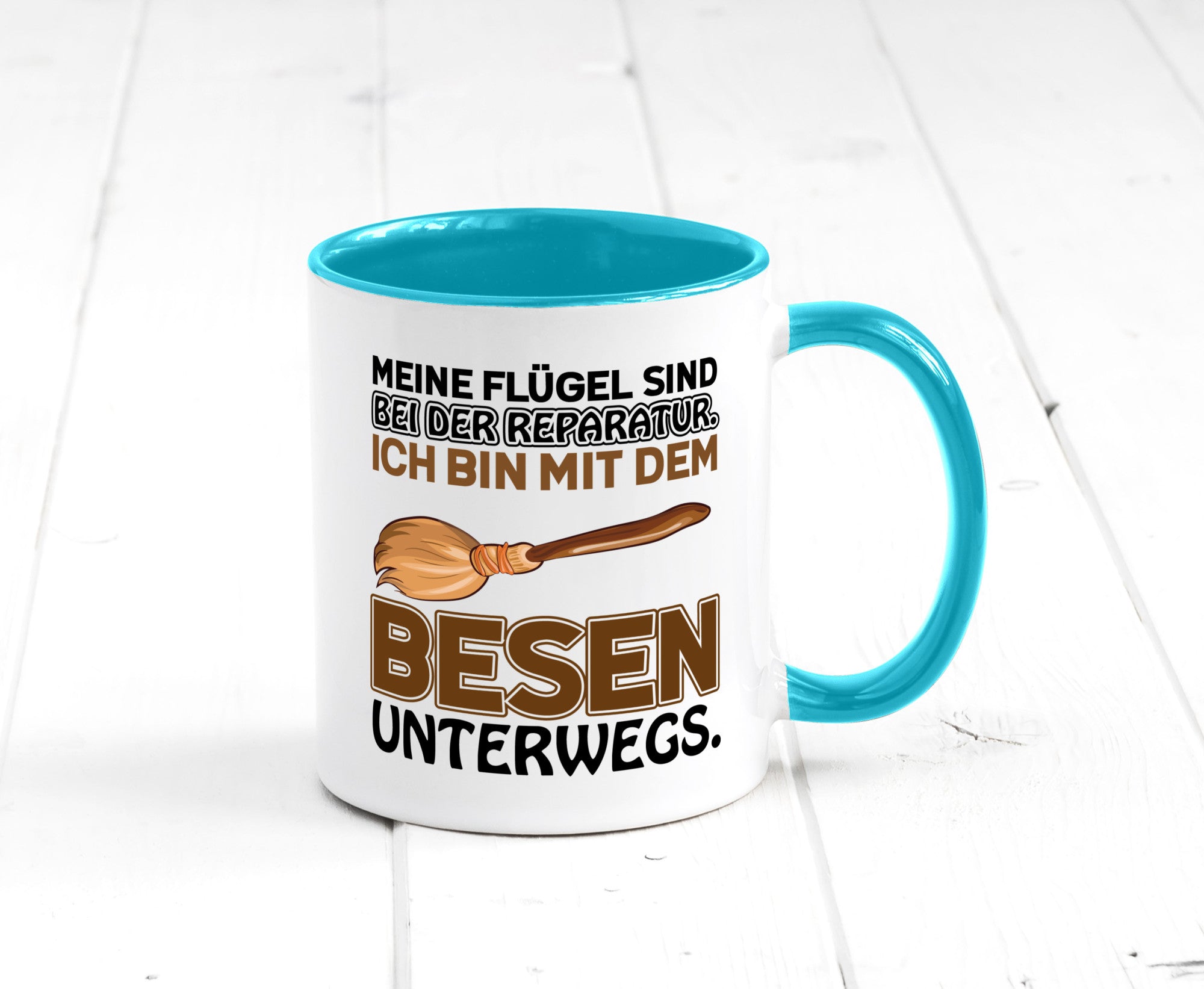 Flügel Reperatur lustig Humor Geschenkidee Geschenk Tasse