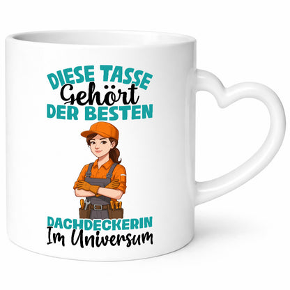 Im Universum: Dachdeckerin | Dachbau Hausbau lustiger Spruch Geschenk Humor