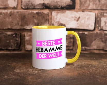 Beste Hebamme | Geburtshilfe lustiger Spruch Geschenk Humor Geschenkidee Tasse