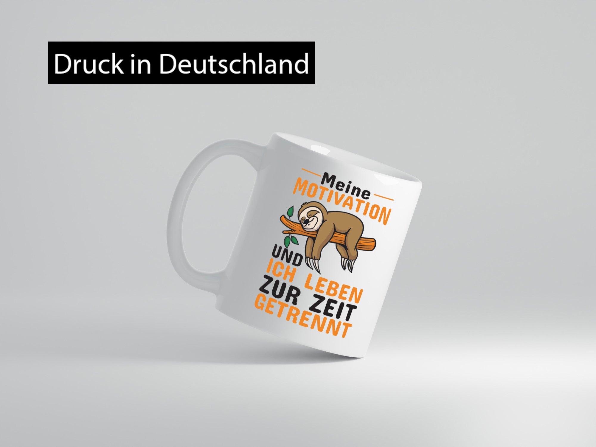 Keine Motivation | Faultier Tasse Büro Humor faul Geschenk Arbeit Kollegen