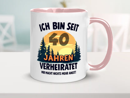 Ich bin Verheiratet | 40. Hochzeitstag Ehepaar v2 Humor Geschenkidee Tasse
