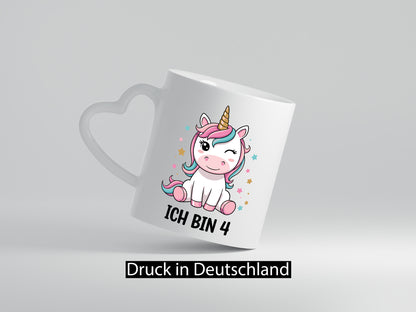 4. Geburtstag | 4 Jahre Einhorn Mädchen lustig Geschenkidee Geschenk Tasse