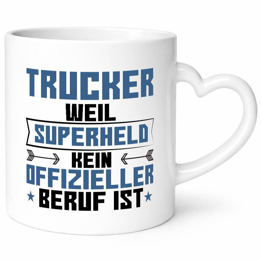 Superheld Trucker | LKW Fahrer Beruf lustig Arbeit Kollegen Büro Geschenk Tasse