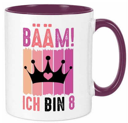 8. Geburtstag | 8 Jahre Bääm ich bin Krone lustig Geschenkidee Geschenk Tasse