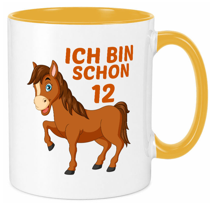 12. Geburtstag | Ich bin schon 12 Pferde Pony Geschenkidee Humor Tasse