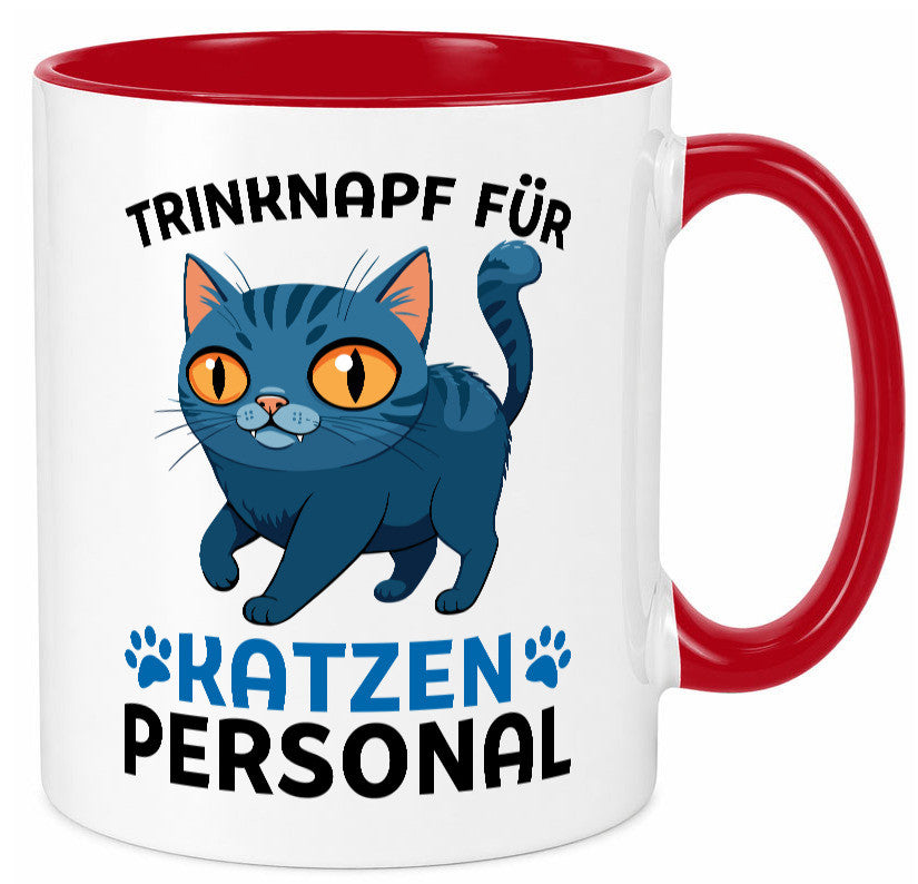 Katzen Personal | Katzenbesitzer Tasse Katze Humor vl2 Tierliebhaber