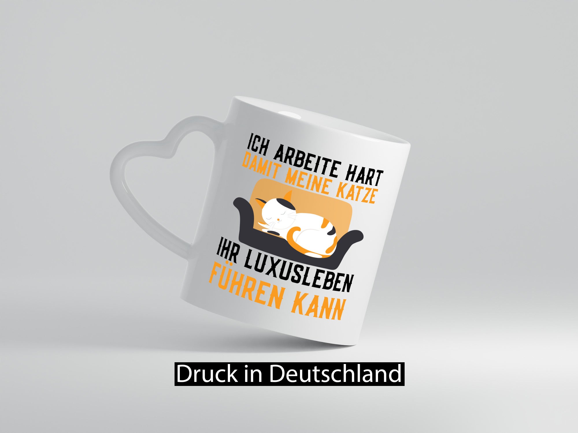 Ich arbeite hart | Luxusleben Humor Katzenliebhaber Geschenkidee Arbeit