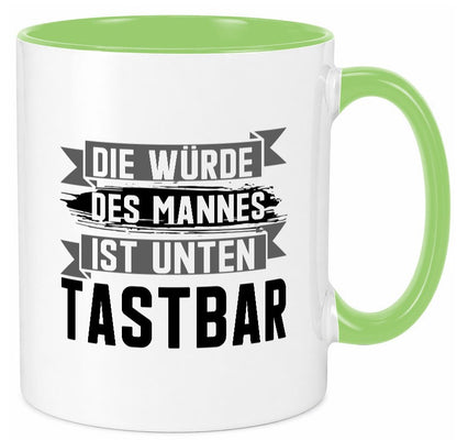 Die würde des Mannes ist unten Tastbar | Männer Geschenkidee Humor Tasse