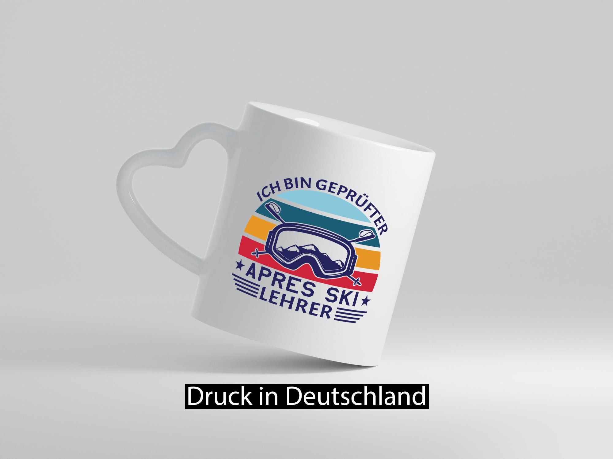 Geprüfter Apres Ski Lehrer | Ski-Brille Berge Ski-Stöck lustig Humor