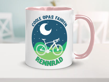 Coole Opas fahren Rennrad | Mond Landschaft Geschenk Familie Geschenkidee
