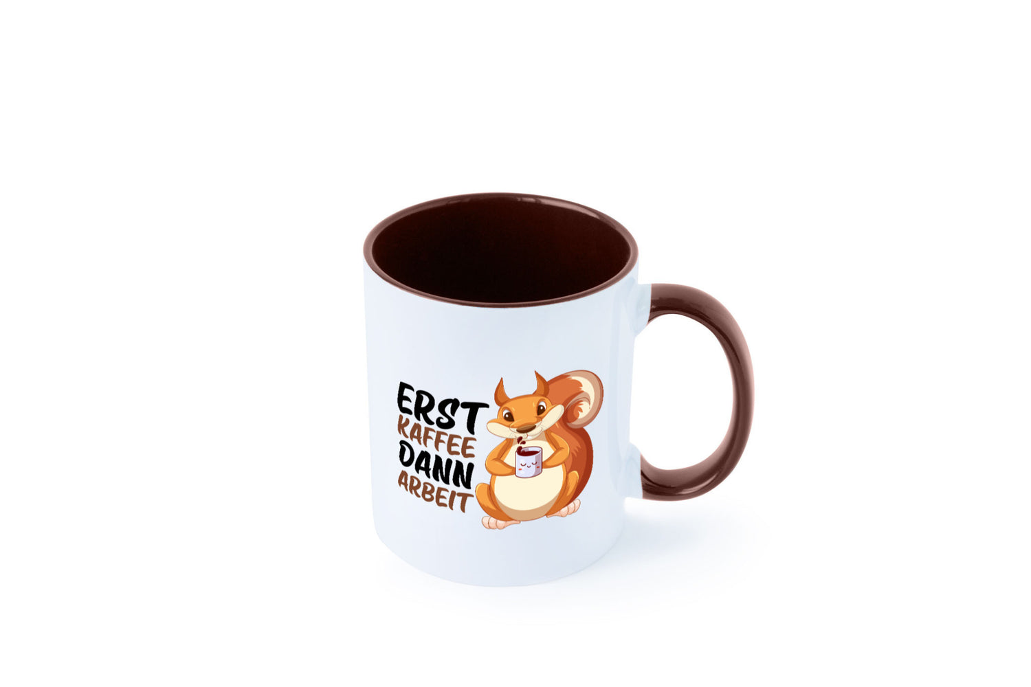 Erst Kaffee dann Arbeit | Büro Eichhörnchen Kaffeefreund Humor Kollegen