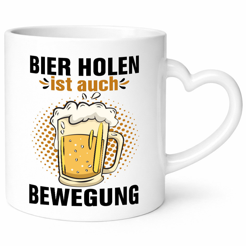 Bier holen ist auch Bewegung | vatertag Männer Humor Familie Geschenkidee Tasse