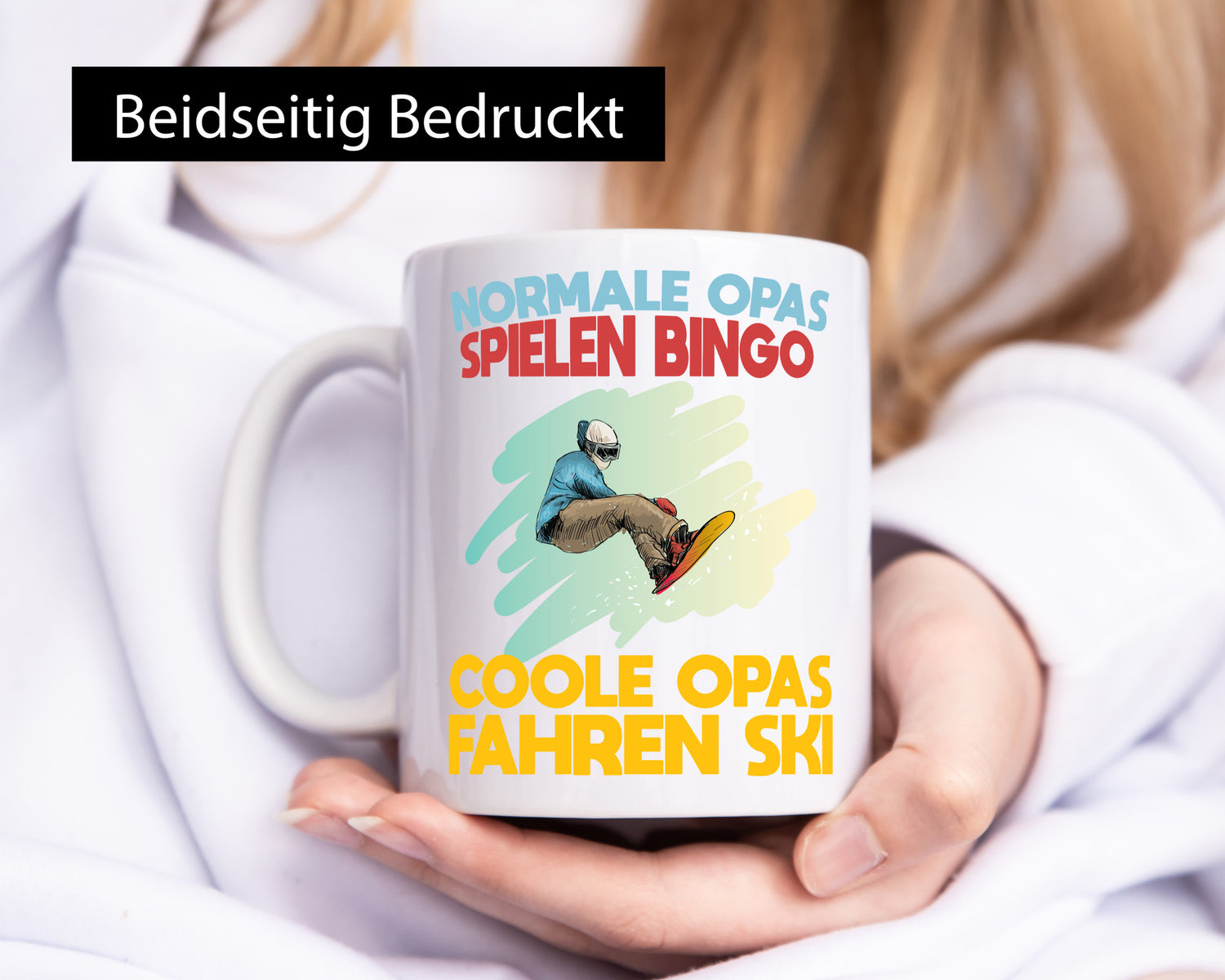 Normale Opas spielen Bingo, coole fahren Ski | Snowboard Humor Familie