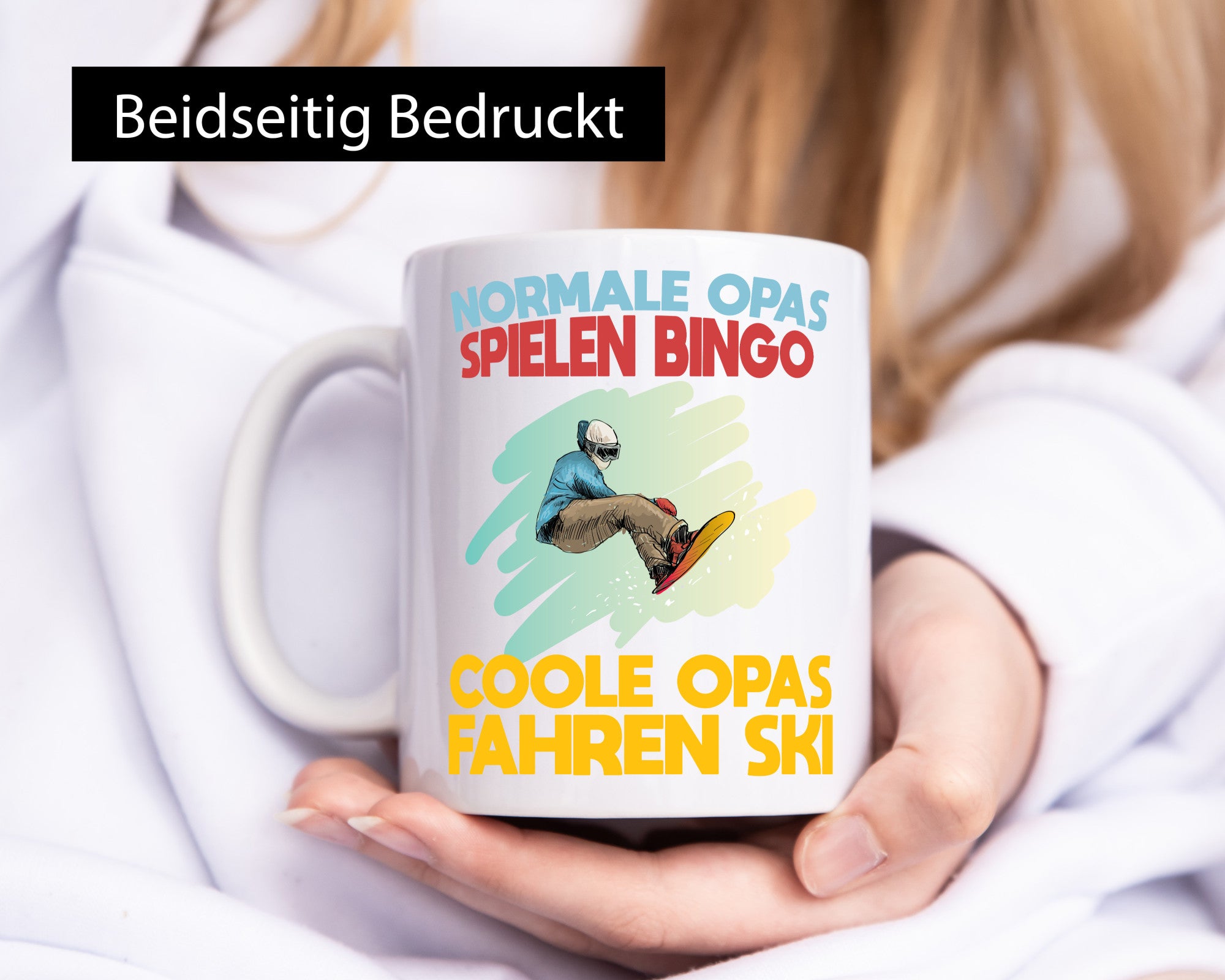 Normale Opas spielen Bingo, coole fahren Ski | Snowboard Humor Familie
