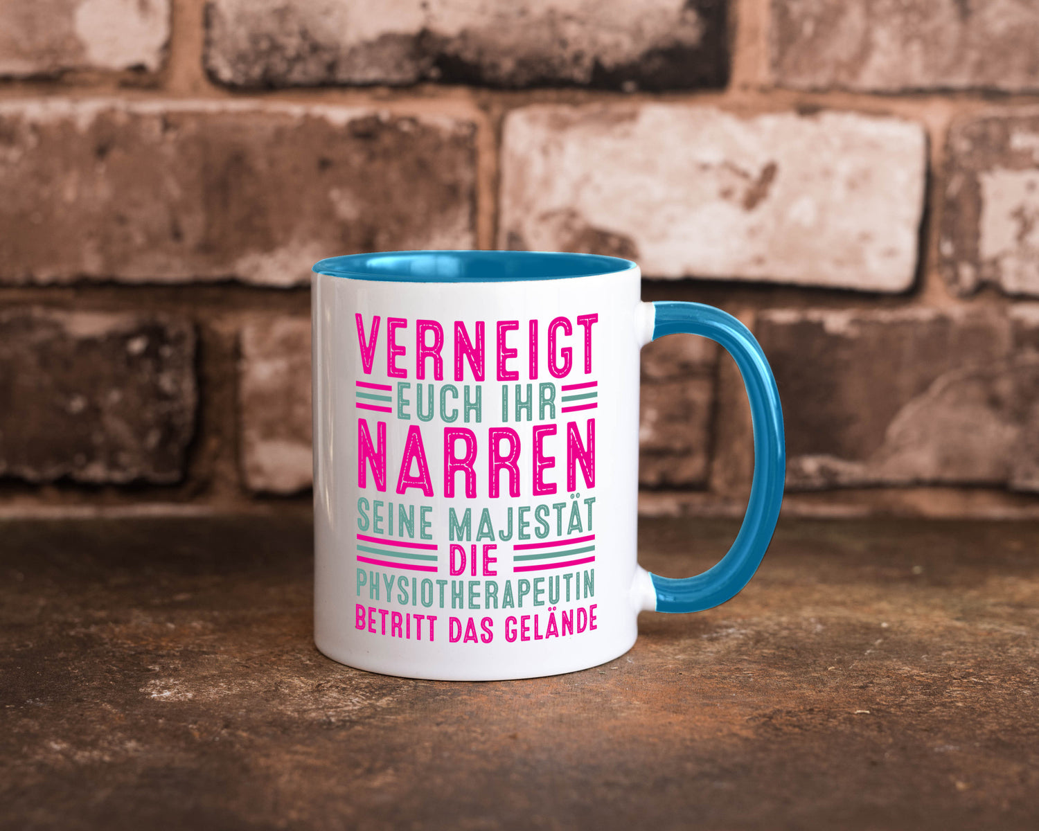 Verneigt euch: Physiotherapeutin Humor Geschenkidee Tasse
