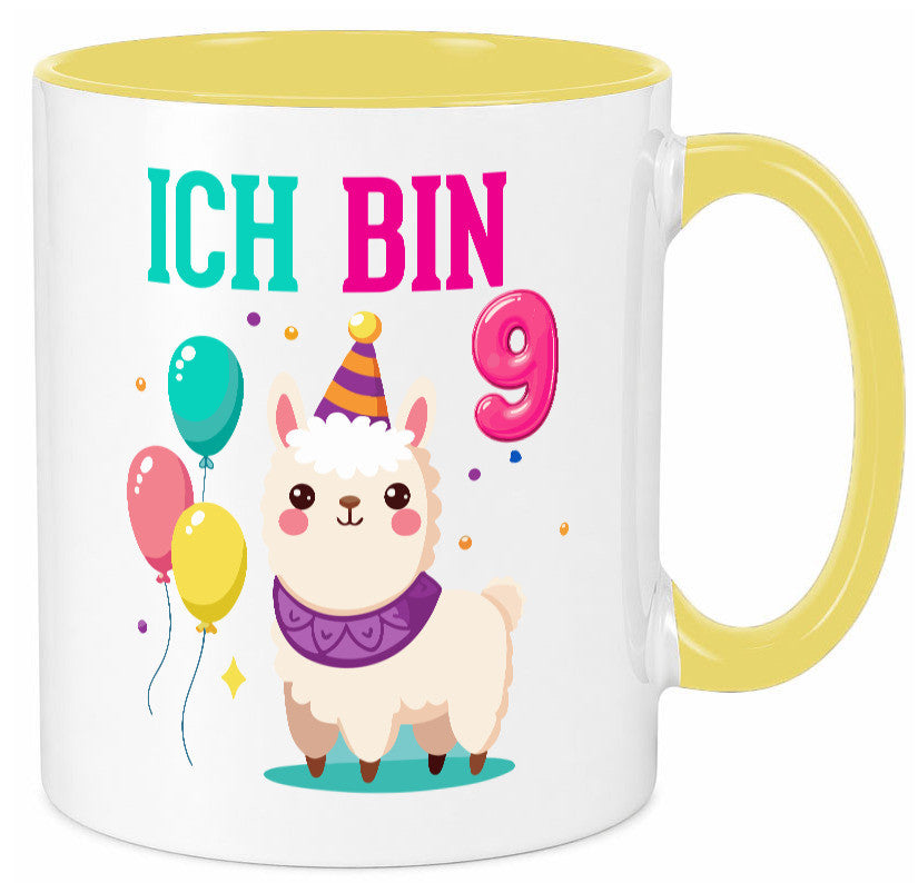 9. Geburtstag | 9 Jahre Lama Alpaka Humor Geschenkidee Tasse