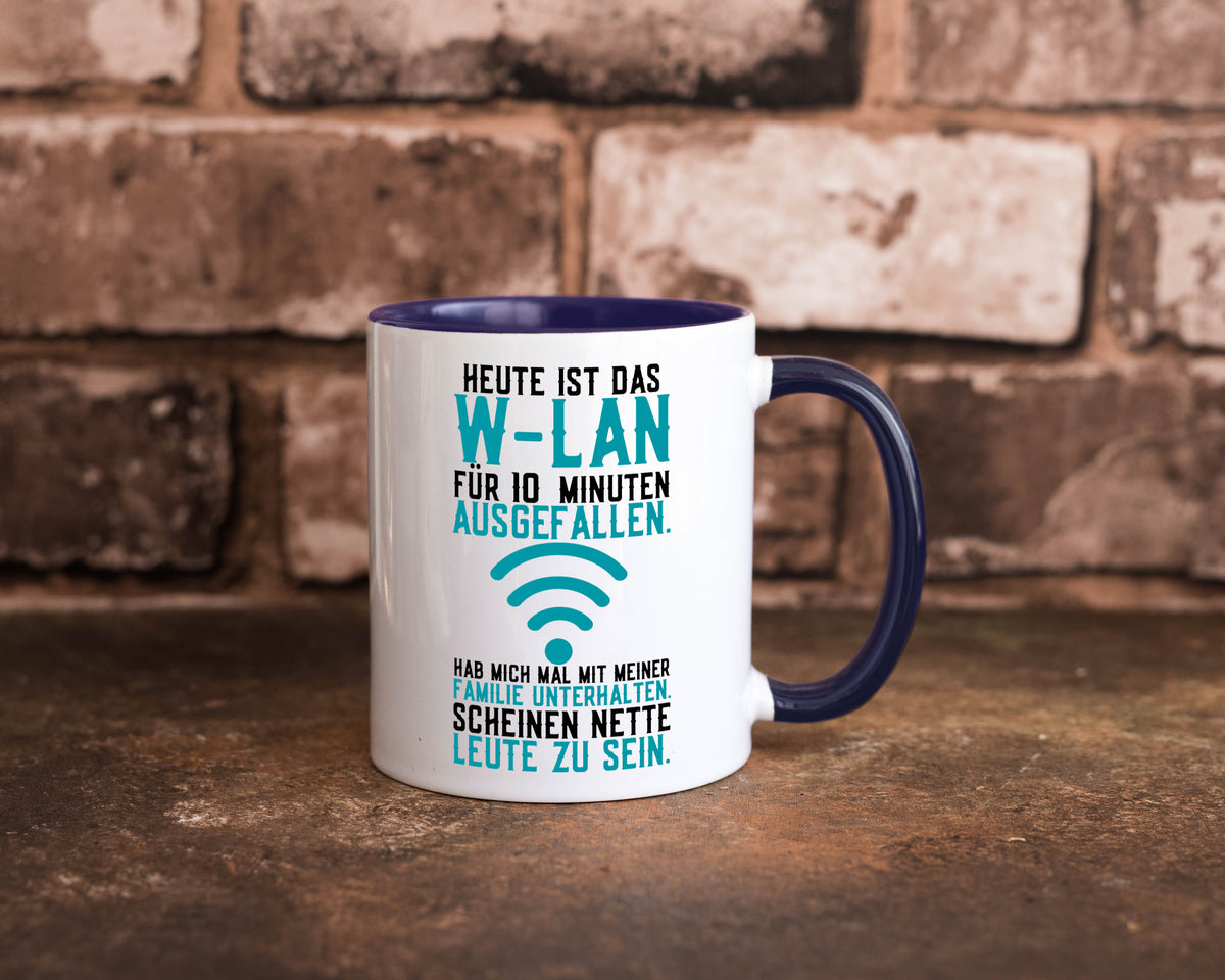 10 Minuten W-Lan Ausfall | Nerd Computer PC Gamer lustig Humor Geschenkidee Tasse