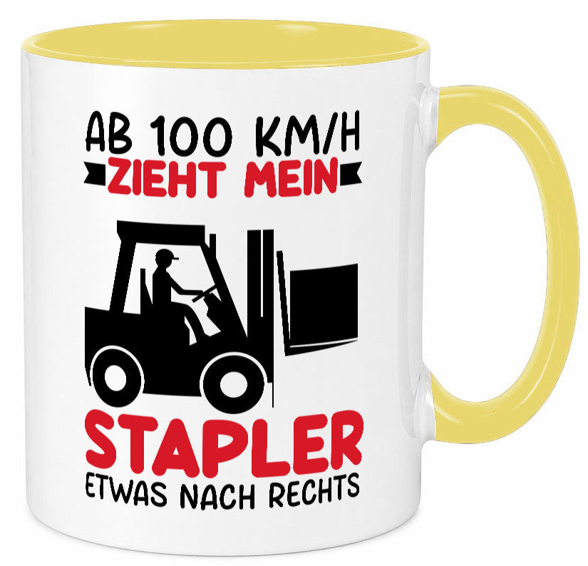 Stapler zieht nach Rechts | Staplerfahrer Arbeit Geschenkidee Kollegen Büro