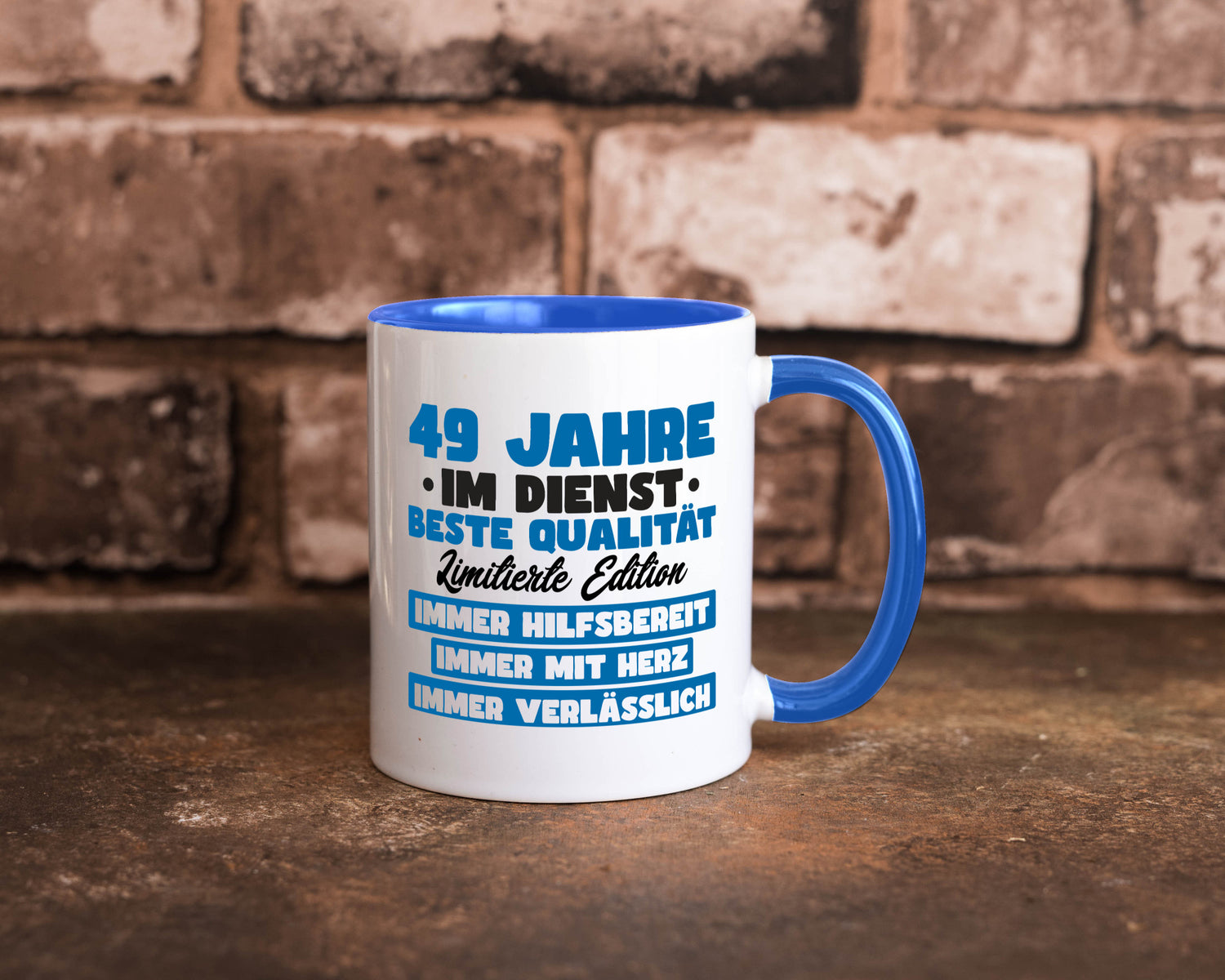 49 Jahre im Dienst | Jubiläum Arbeit v7 Humor Kollegen Büro Geschenkidee Tasse